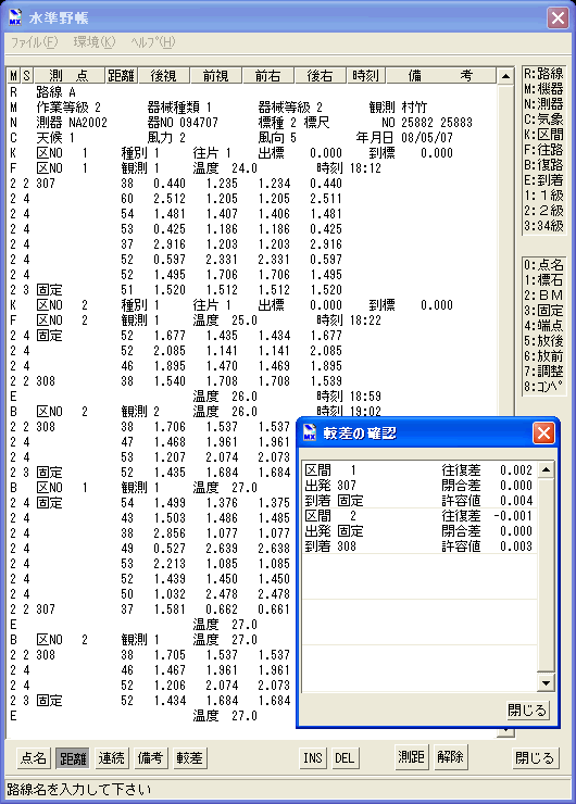 水準野帳